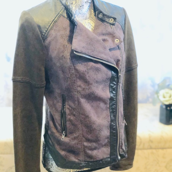 πHPπ Free People Mixed Faux Leather Moto Jacket - Picture 5 of 8